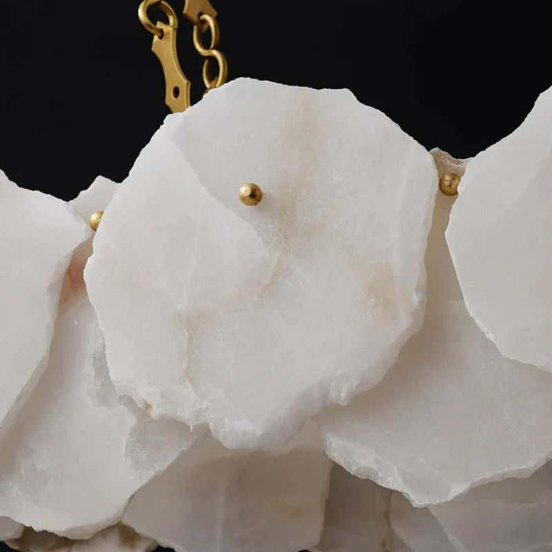 Alabaster Flakes Linear Chandelier- Chain