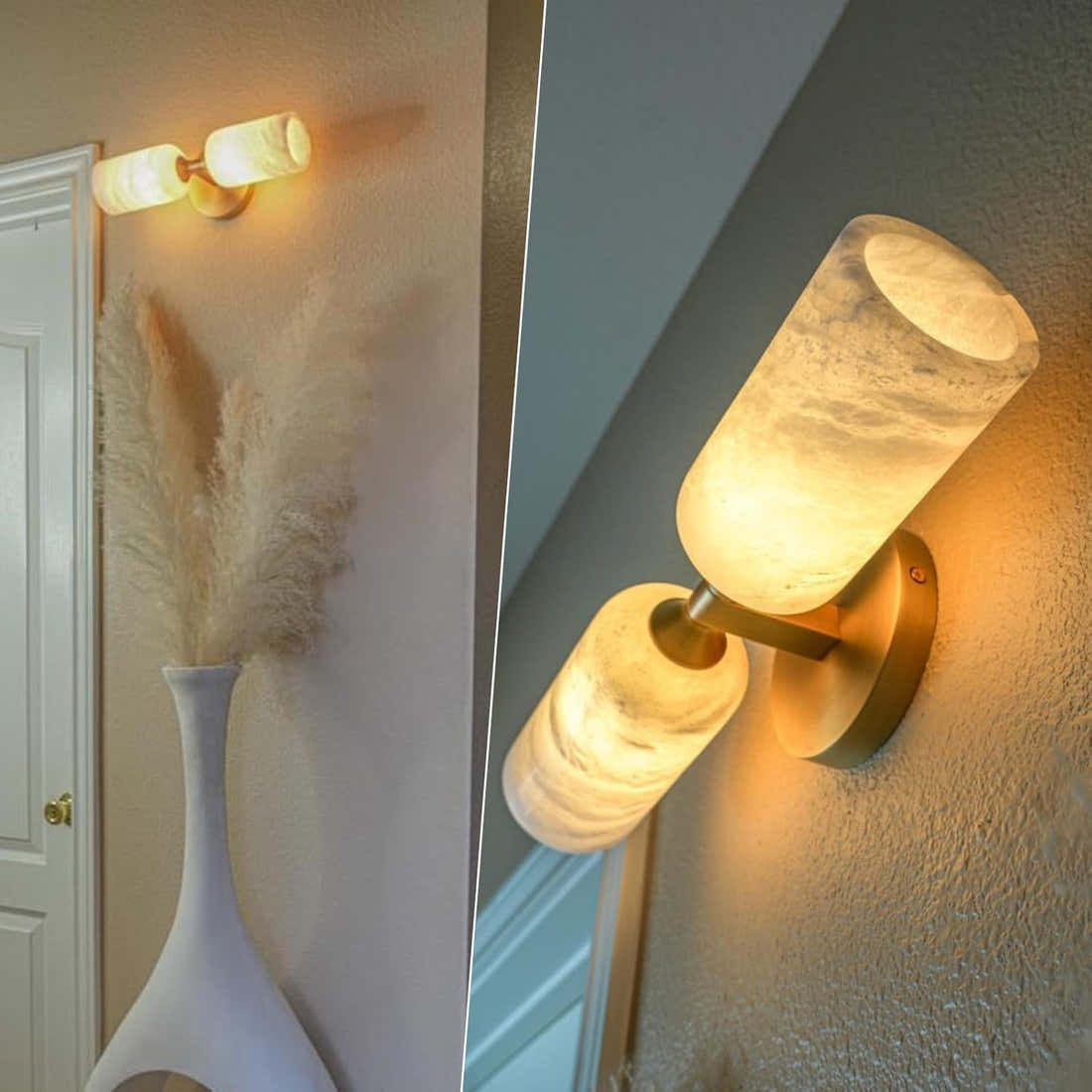 Alabaster 2 Light Wall Sconces - Fast Delivery-1-Luxehomezone