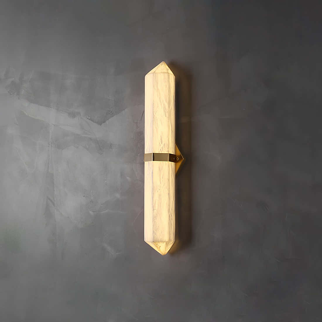 Alabaster Obelisk Wall Sconce