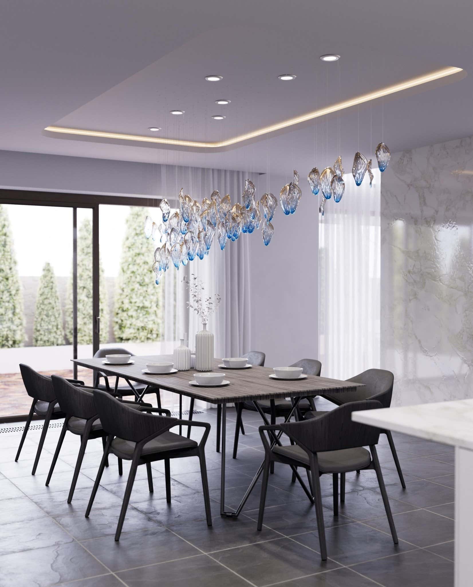 Ocean Drift Blown Glass Customize Chandelier