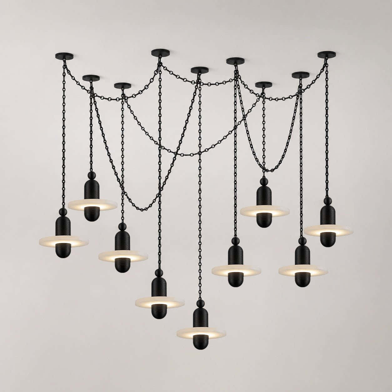 Orbital Drift Chain Chandelier