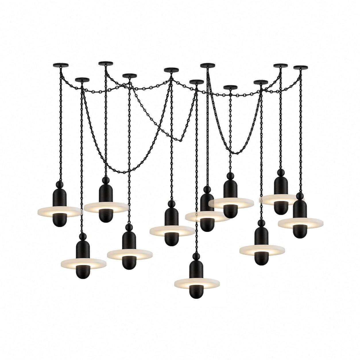 Orbital Drift Chain Chandelier