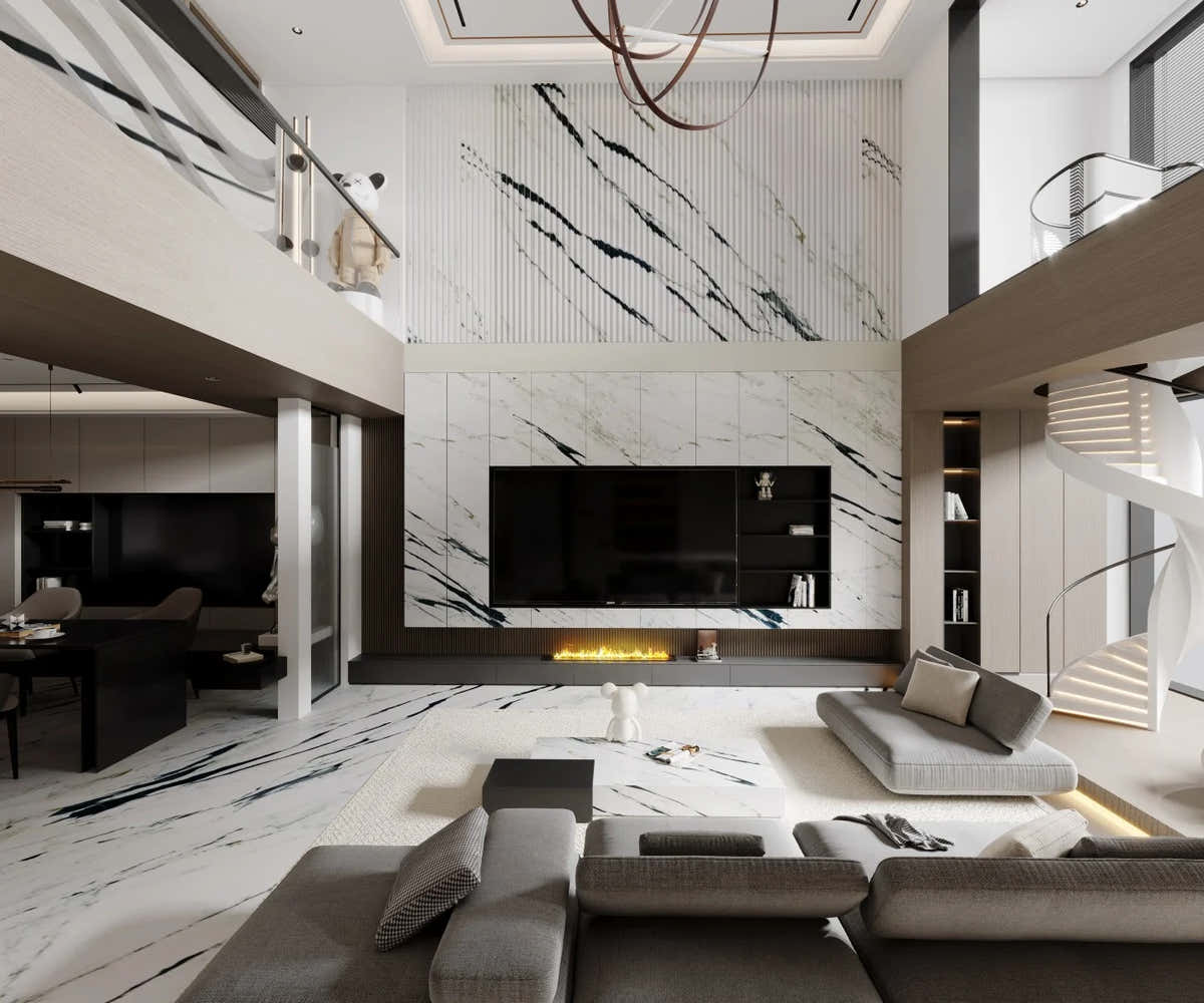 Oriental Calacatta White Marble Slab