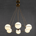 Orion Milk Glass Globe Chandelier