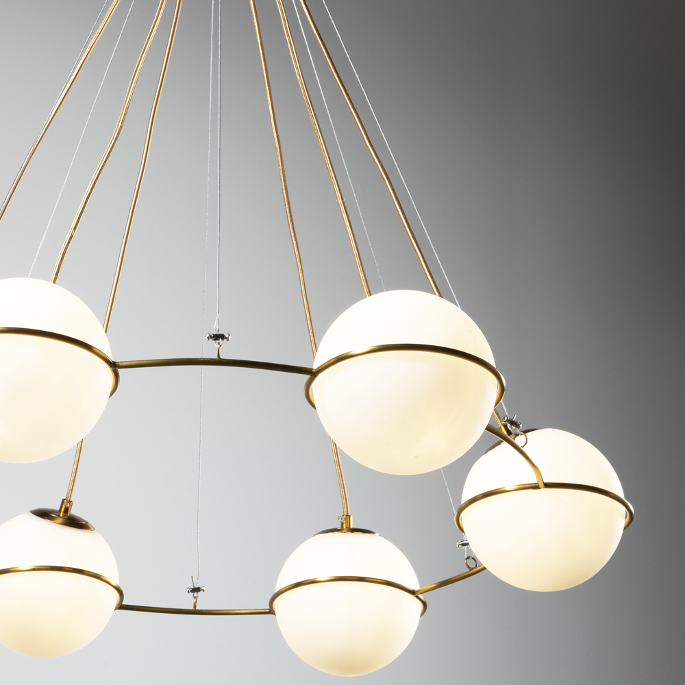 Orion Milk Glass Globe Chandelier