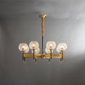 Orrefors Ball Brass Chandelier