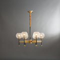 Orrefors Ball Brass Chandelier