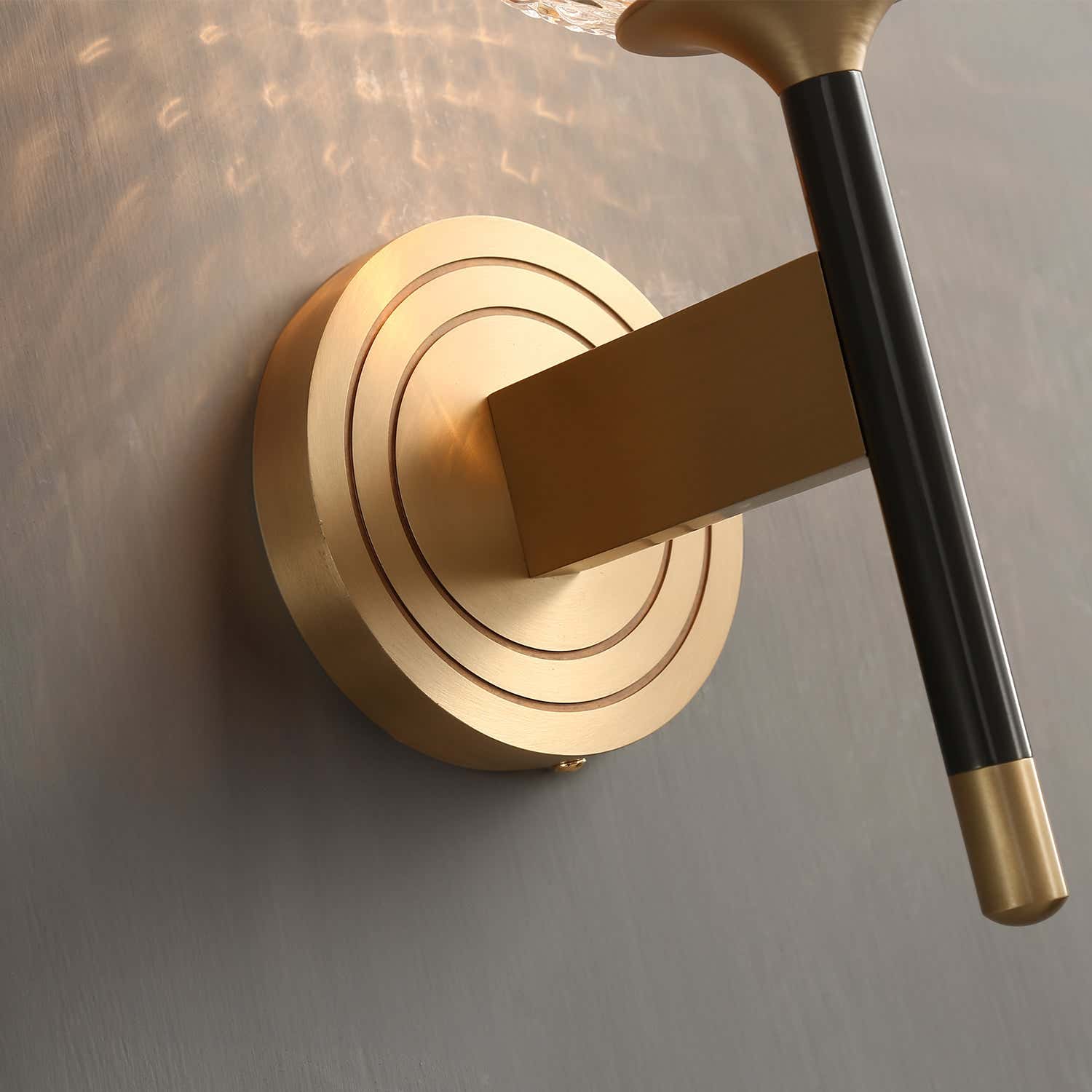 Orrefors Ball Brass Sconce