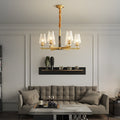 Orrefors Vase Brass Chandelier