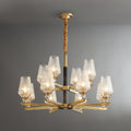 Orrefors Vase Brass Chandelier