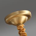 Orrefors Vase Brass Chandelier