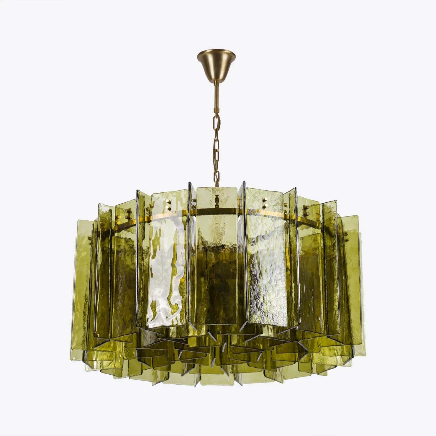 Berlin Chandelier Bottle Green 35" W 47" W