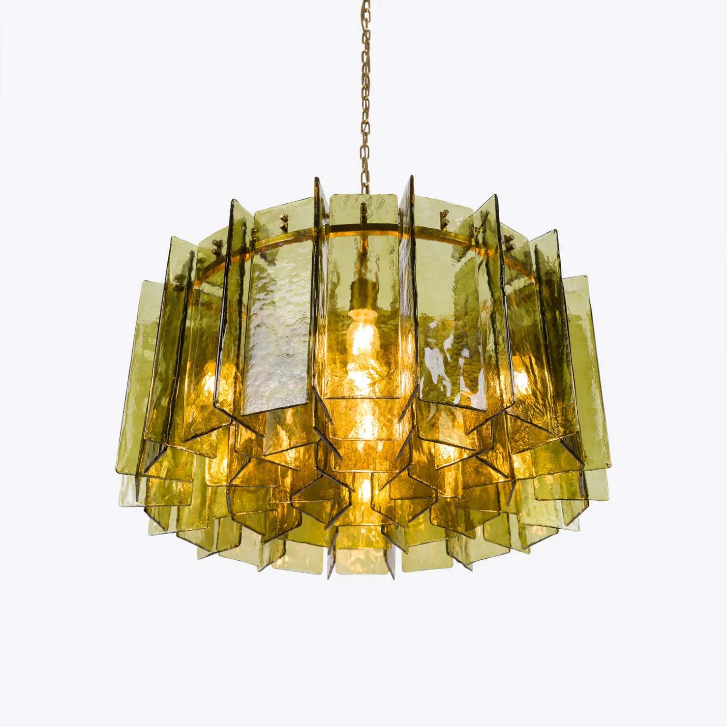 Berlin Chandelier Bottle Green 35" W 47" W