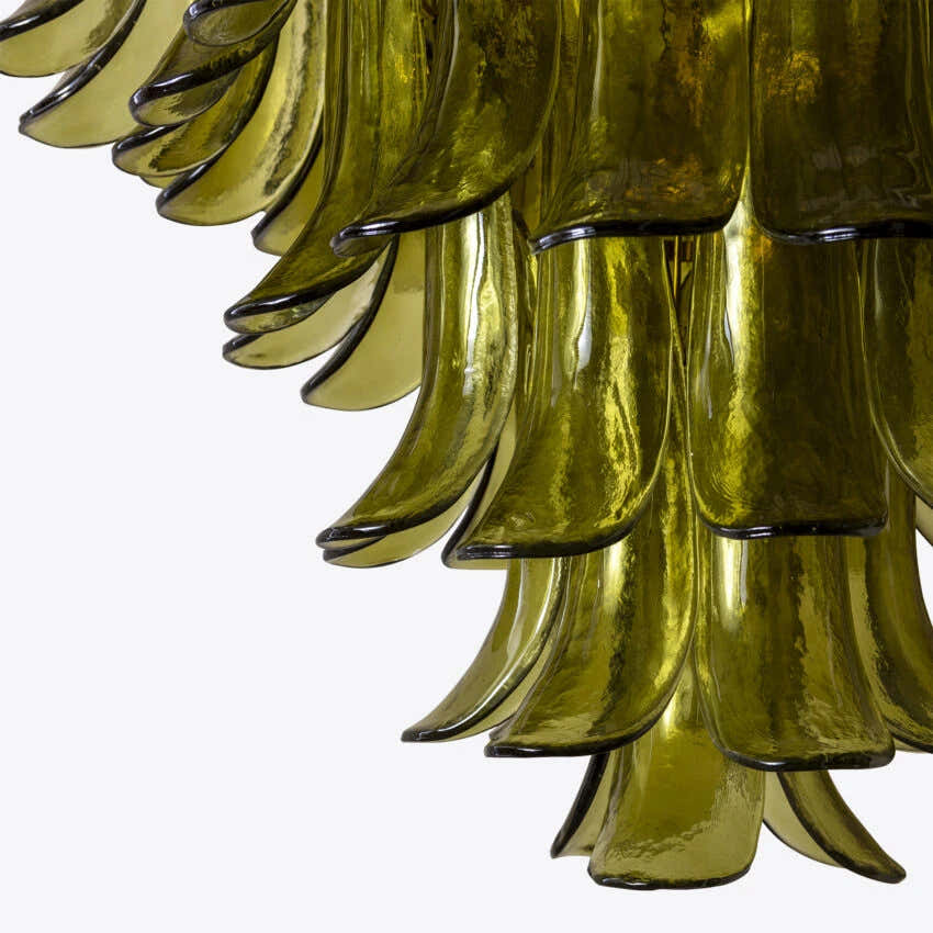 Green Petalo Murano Chandelier