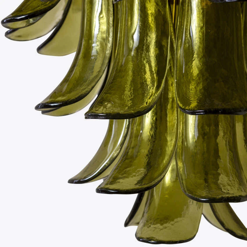 Green Petalo Murano Chandelier