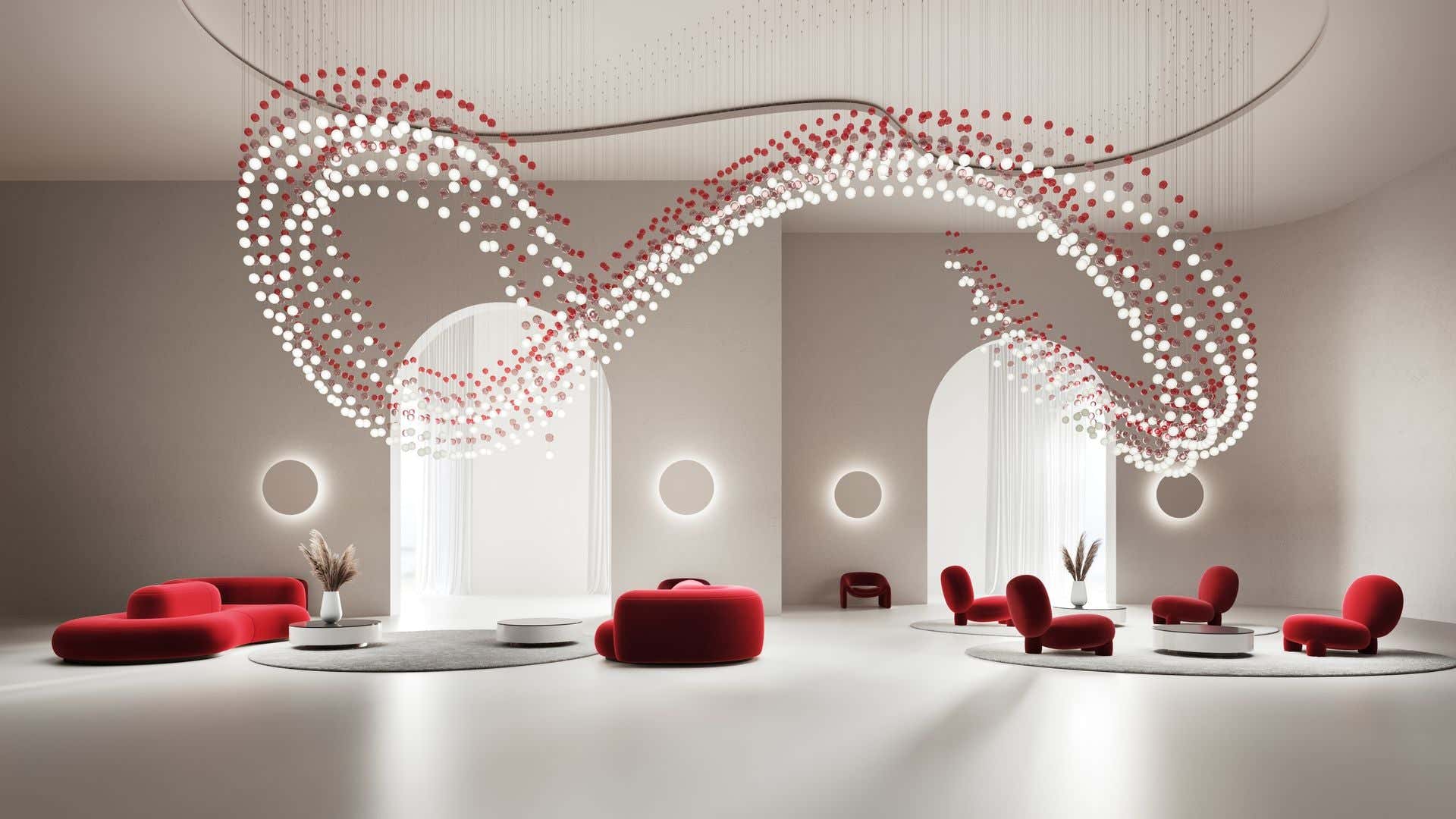Pearl Curtain Customize Chandelier
