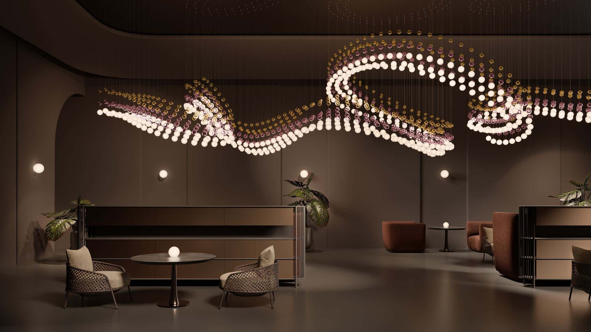 Pearl Curtain Customize Chandelier