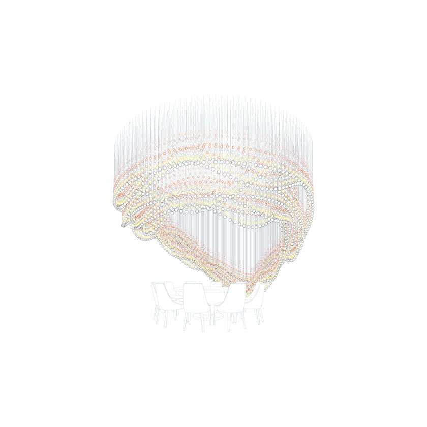 Pearl Curtain Customize Chandelier