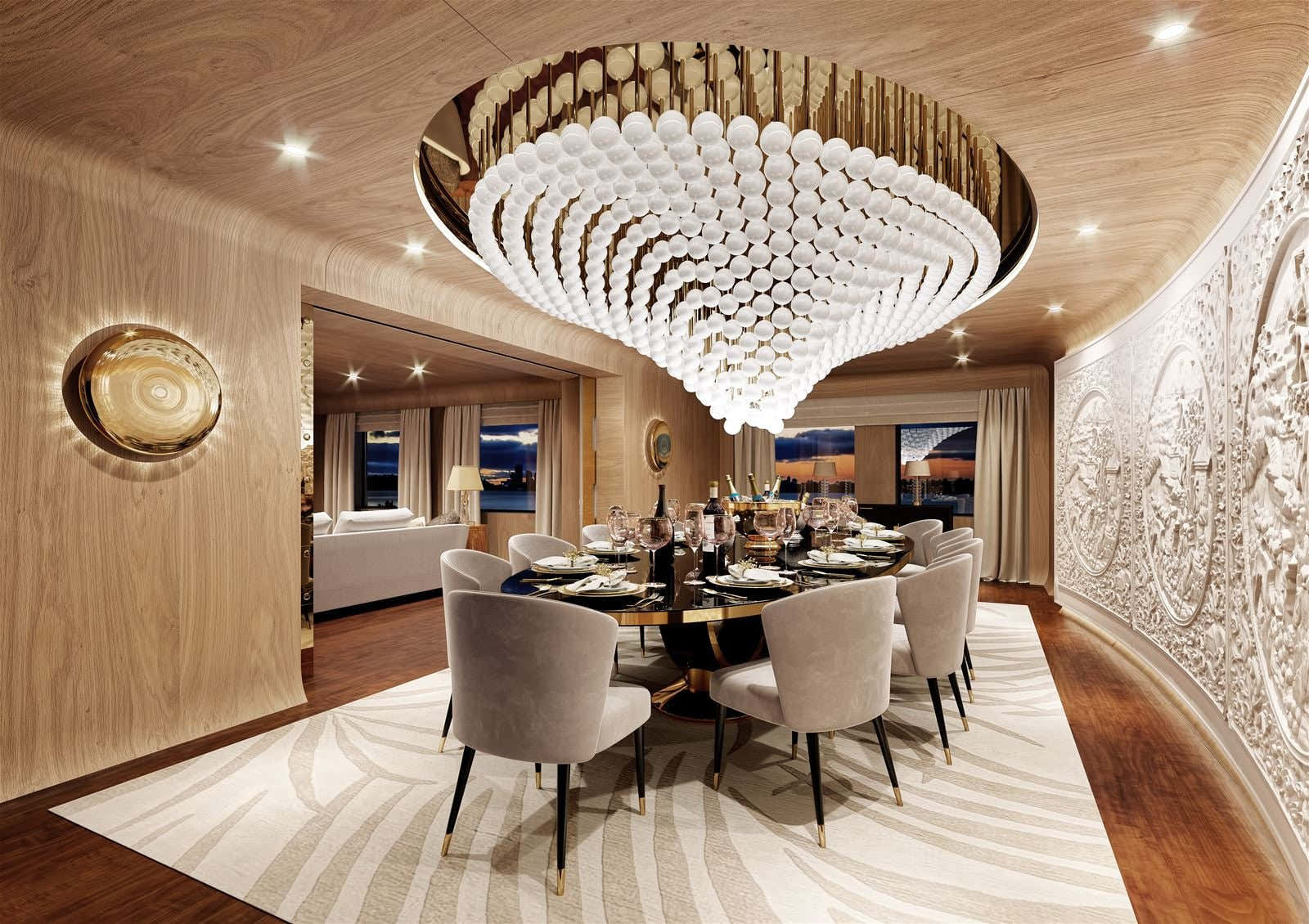 Pearl Wave Customize Chandelier