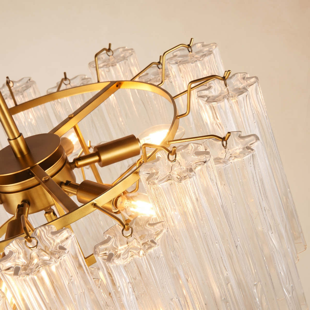 Hexalia Murano Glass Chandelier 24"