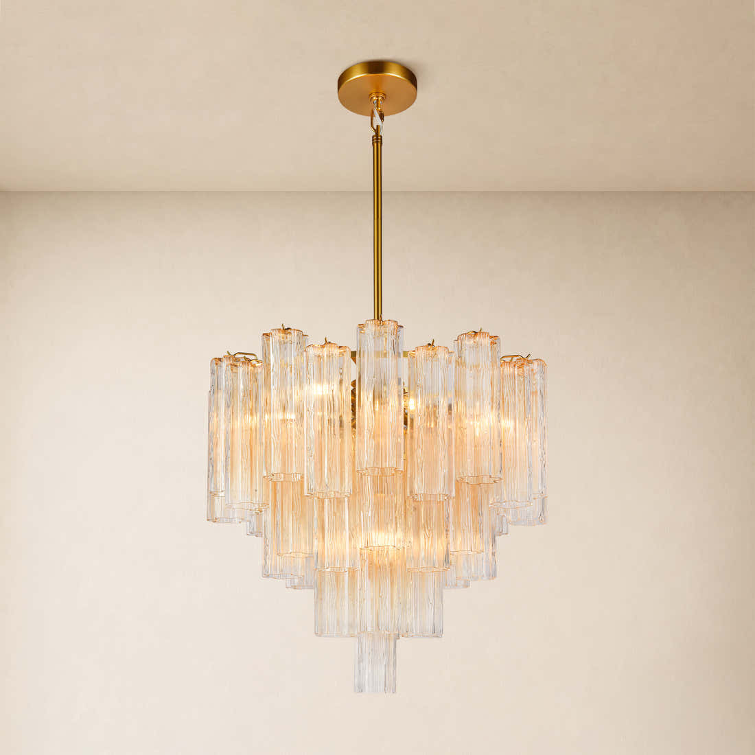 Hexalia Murano Glass Chandelier 24"