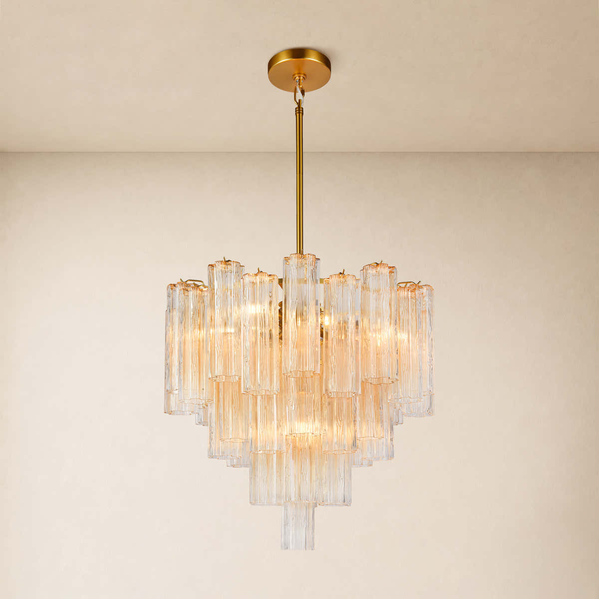 Hexalia Murano Glass Chandelier 24"