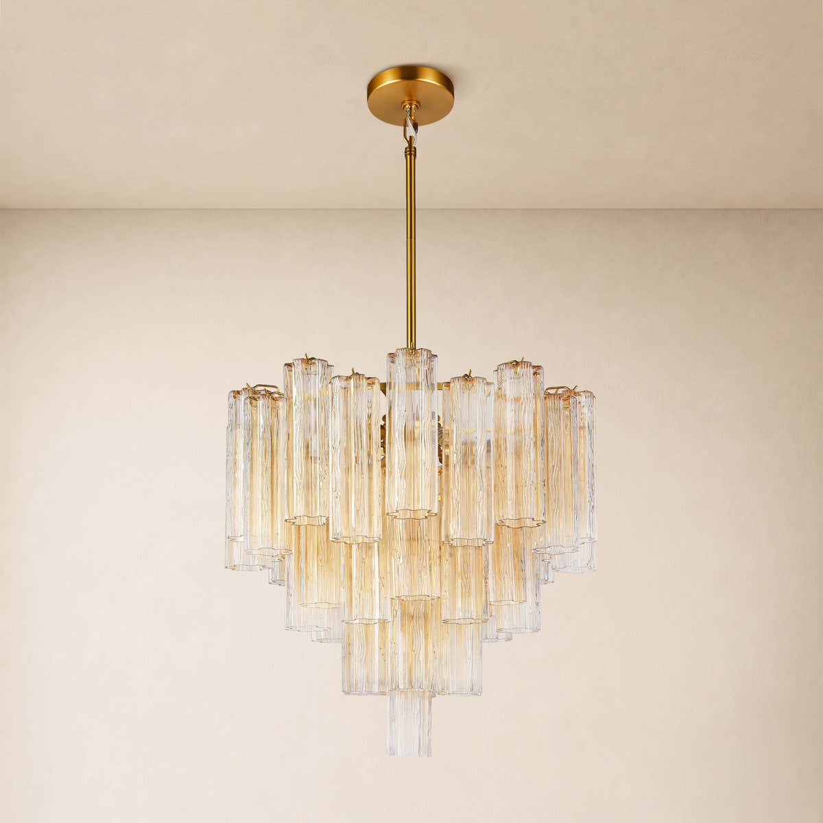 Hexalia Murano Glass Chandelier 24"