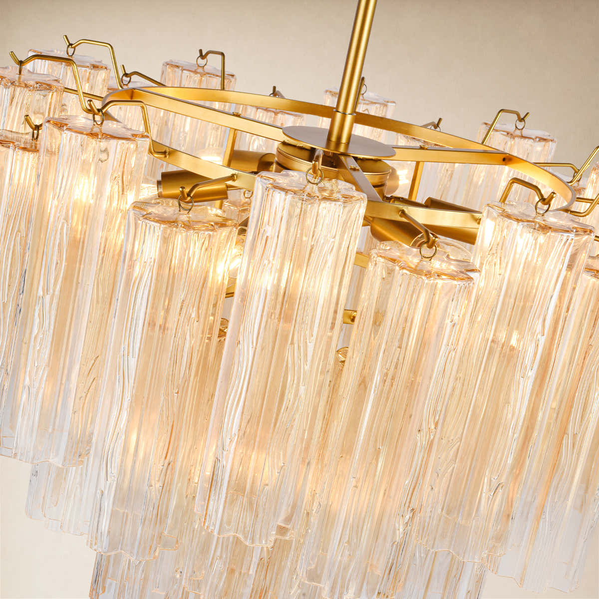 Hexalia Murano Glass Chandelier 24"