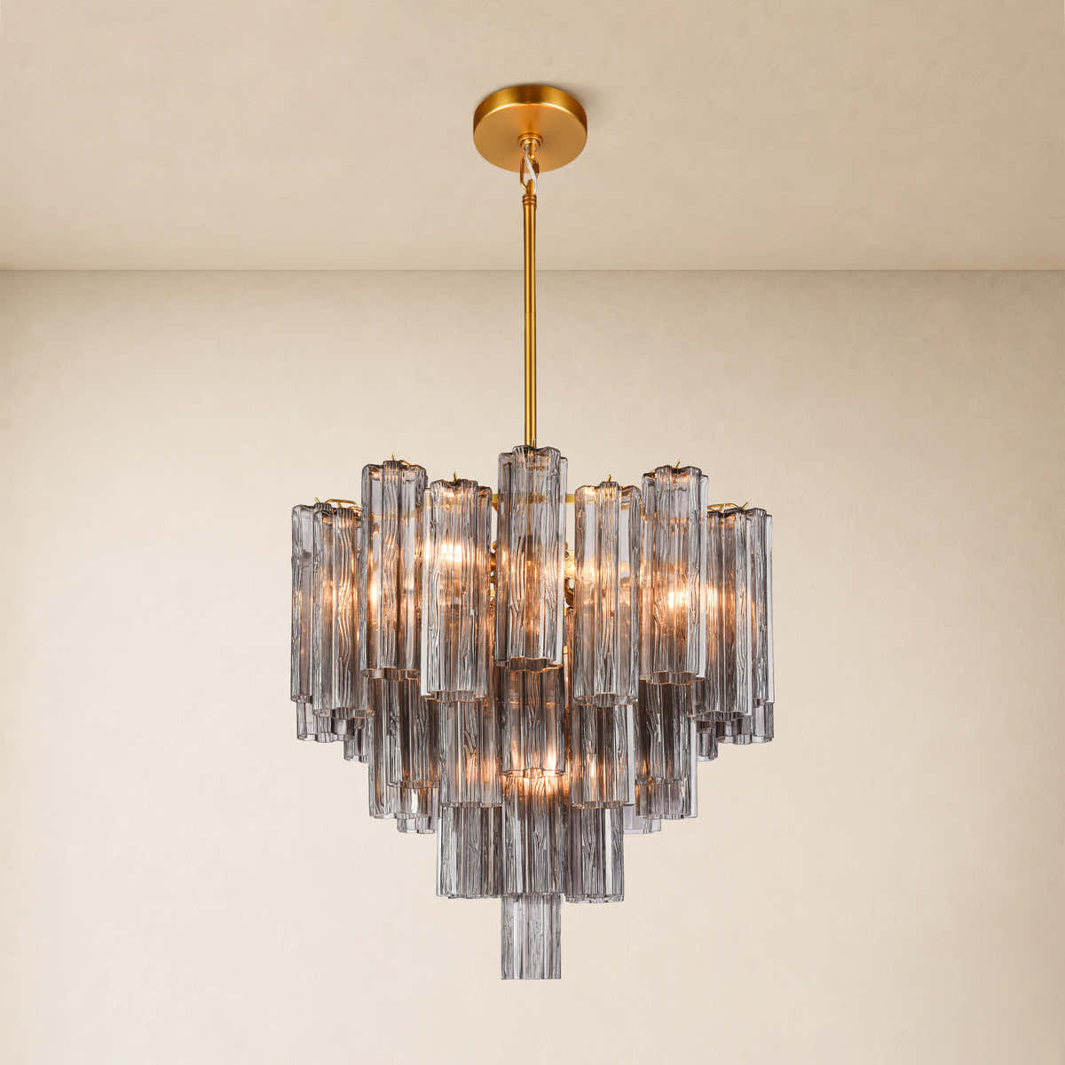 Hexalia Murano Glass Chandelier 24"
