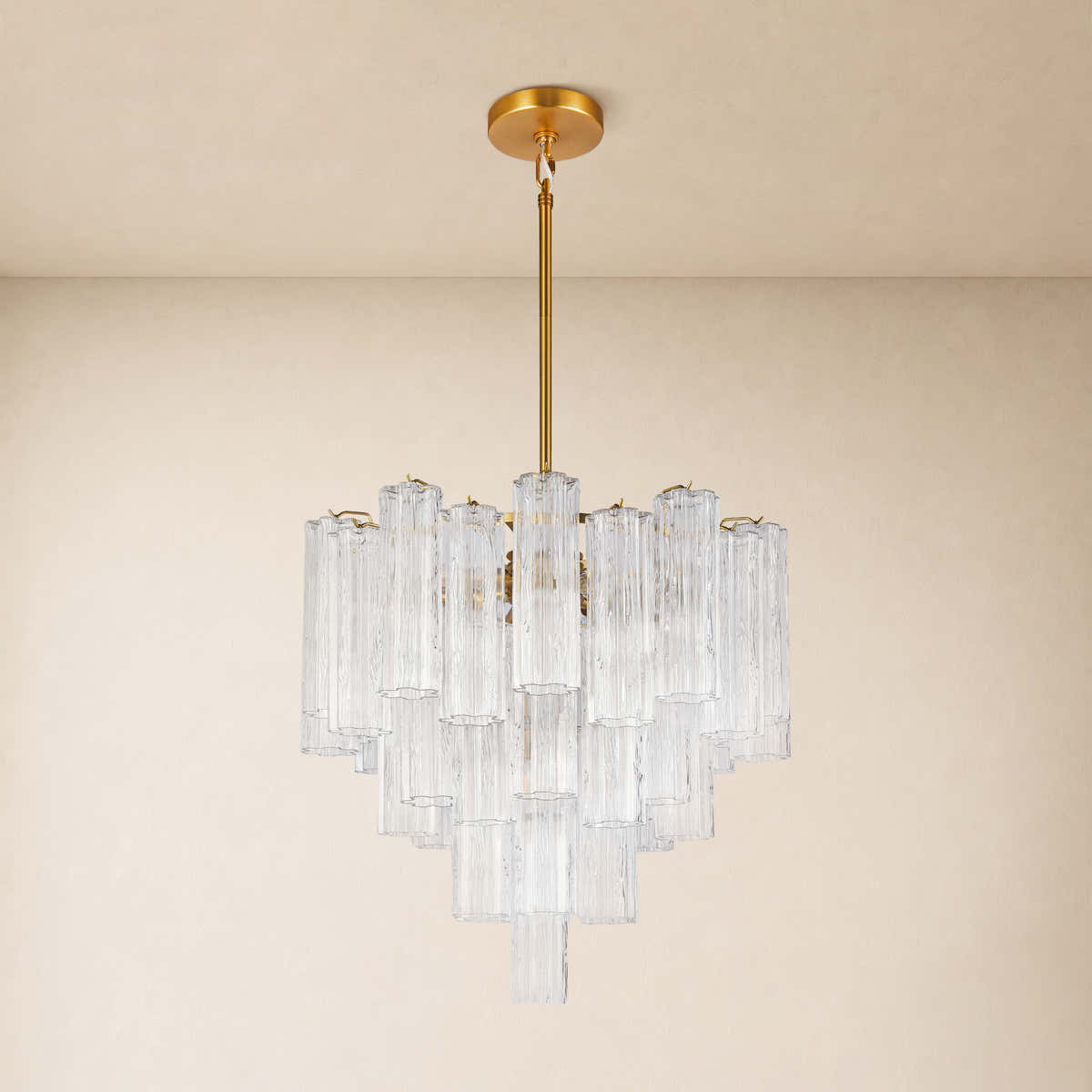 Hexalia Murano Glass Chandelier 24"