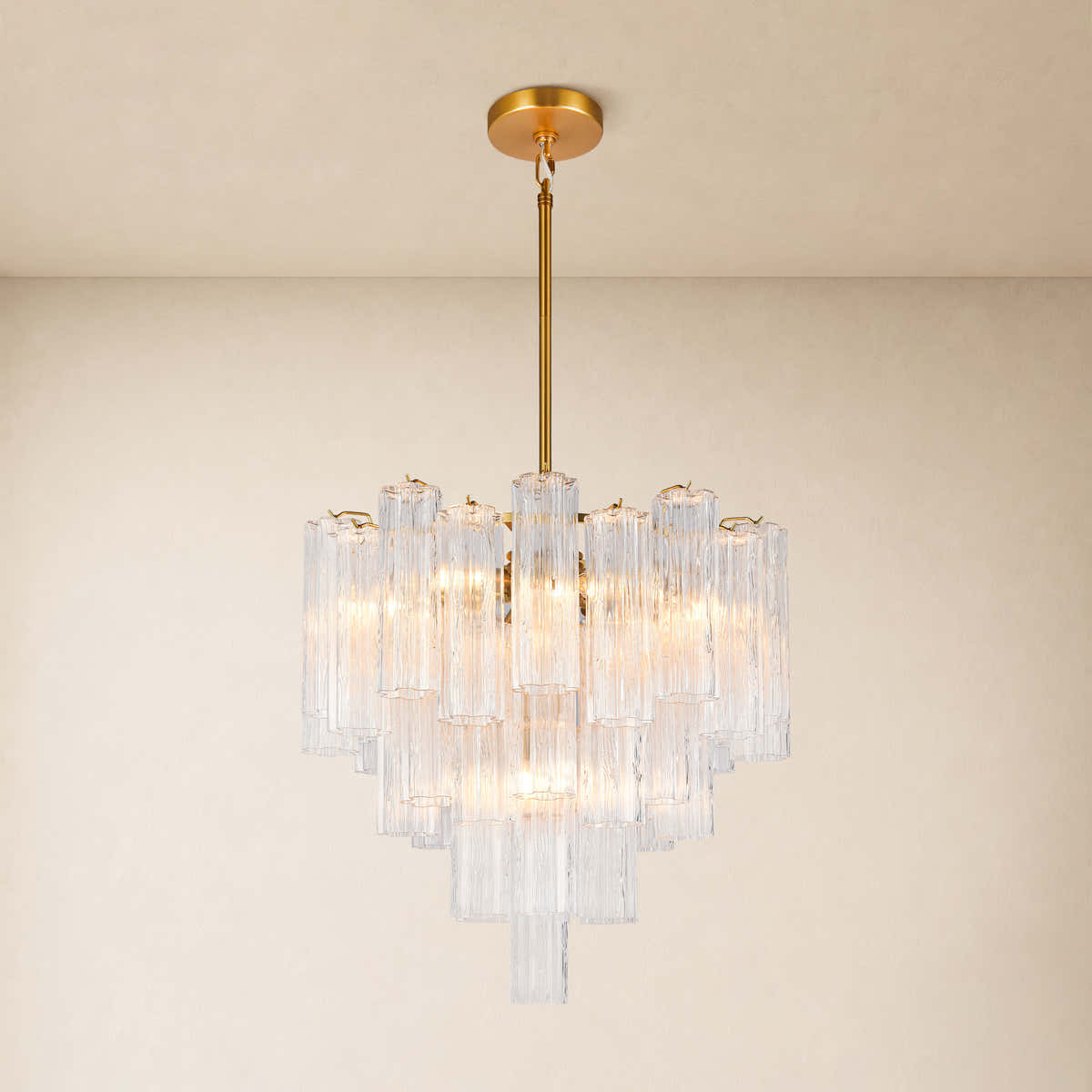 Hexalia Murano Glass Chandelier 24"