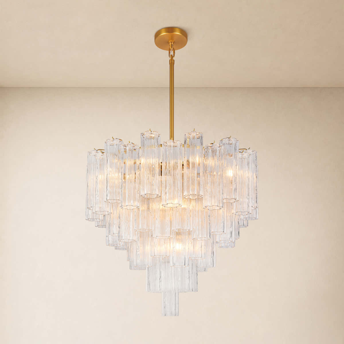 Hexalia Murano Glass Chandelier 30"