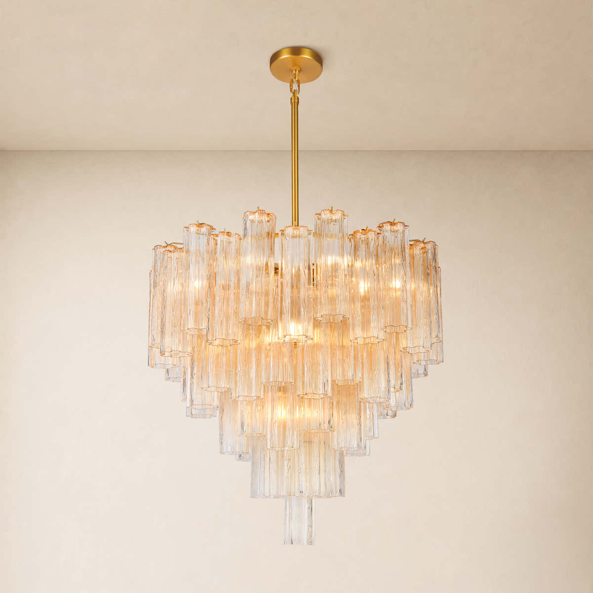 Hexalia Murano Glass Chandelier 30"
