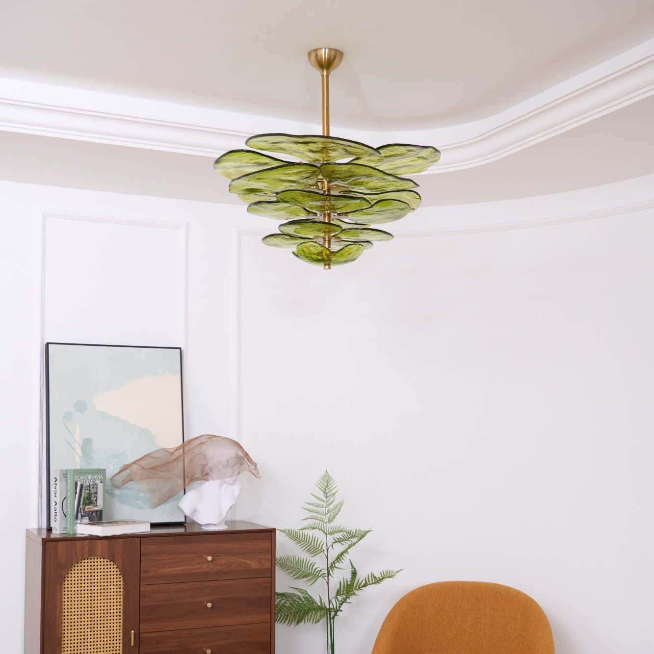 Petals Gold Murano Chandelier