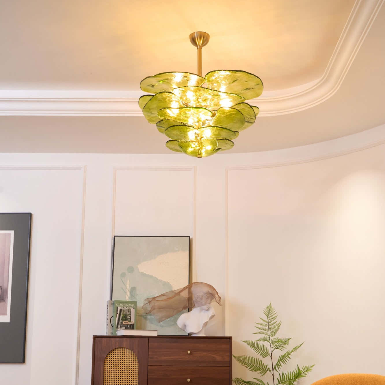 Petals Gold Murano Chandelier
