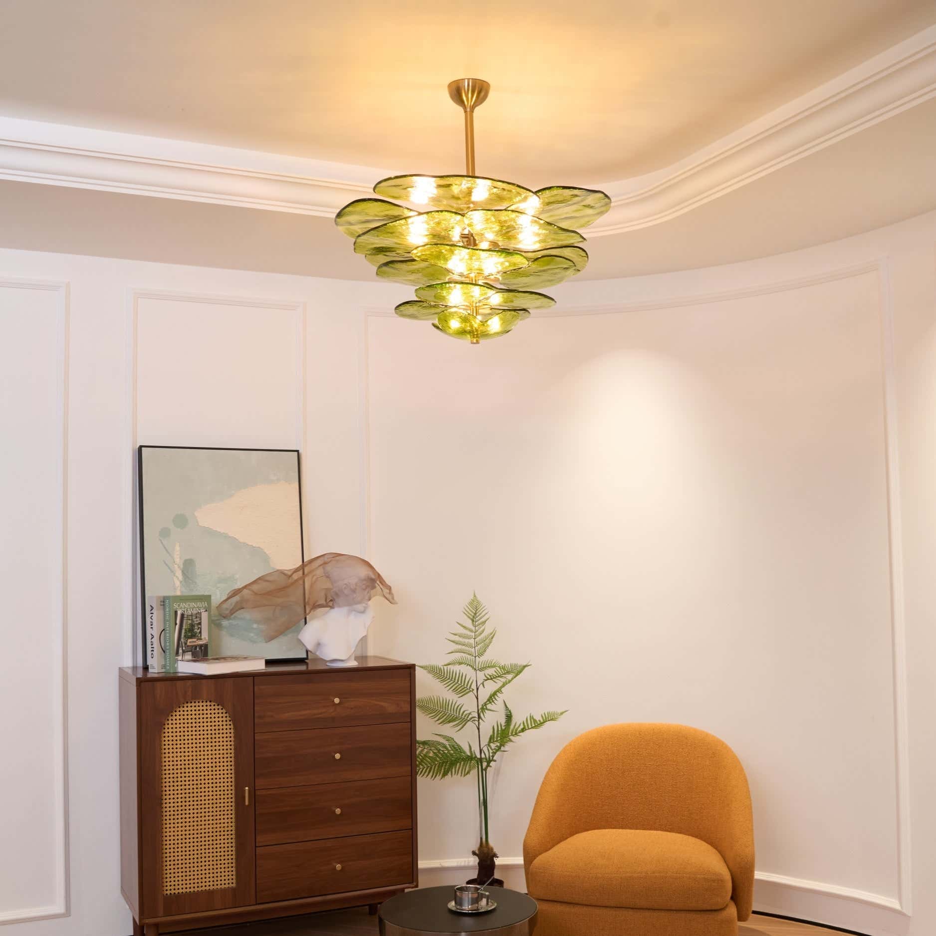 Petals Gold Murano Chandelier