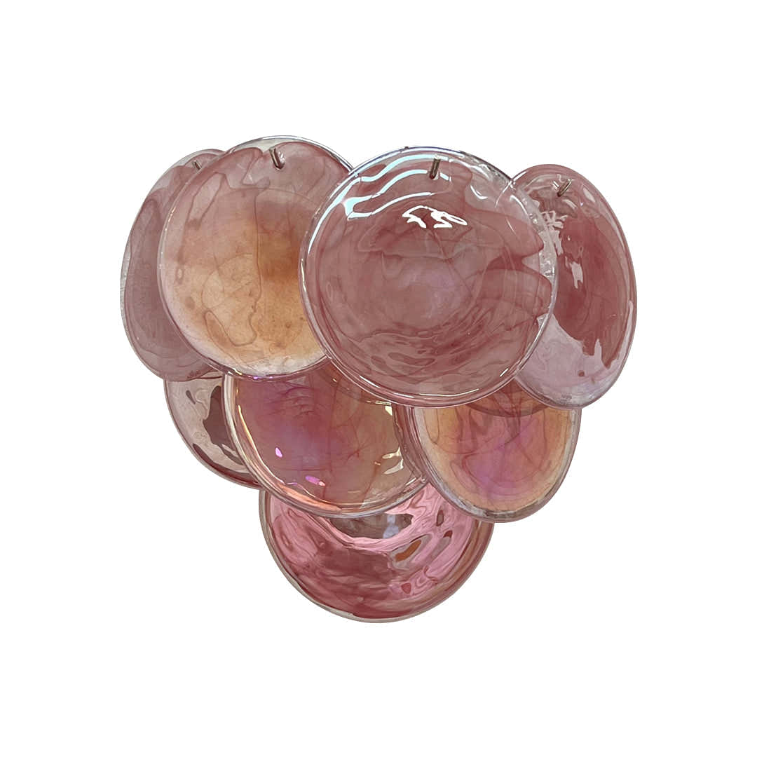 Pink Vintage Murano Glass Wall Lamp