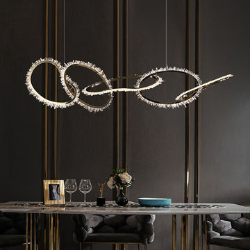 Primary Crystal 5 Rings Chandelier