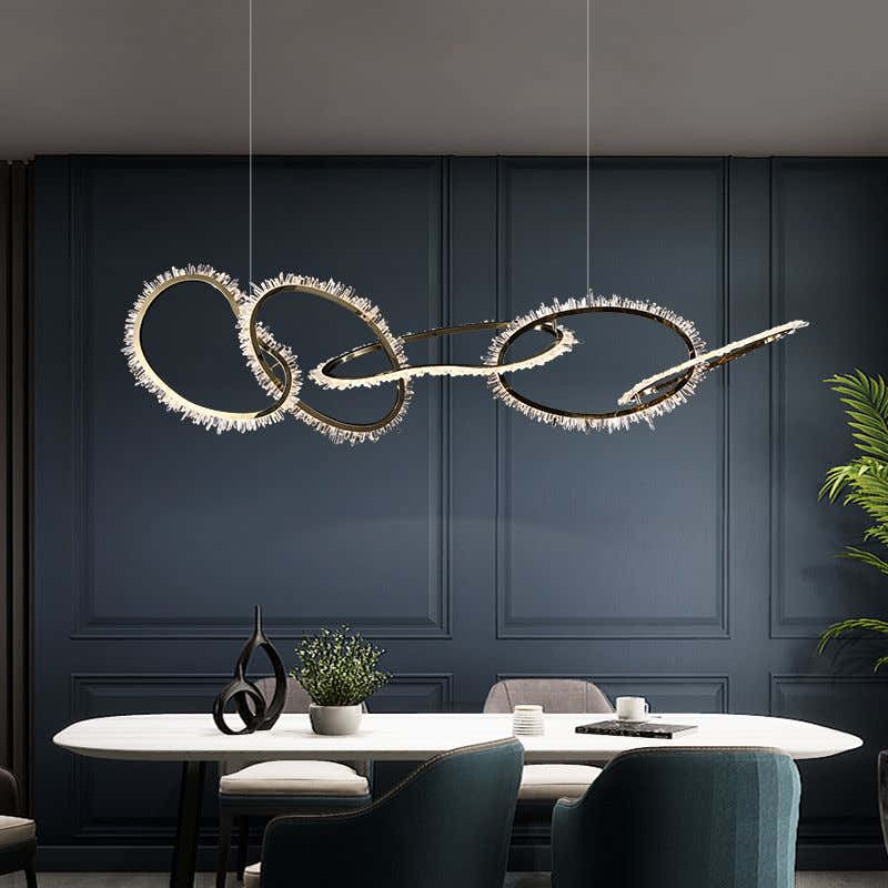 Primary Crystal 5 Rings Chandelier