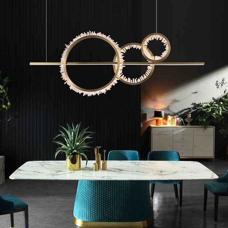 Primary Crystal Cluster Island Chandelier