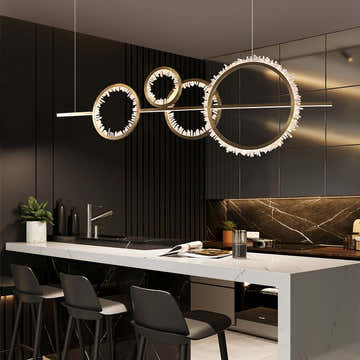 Primary Crystal Cluster Island Chandelier