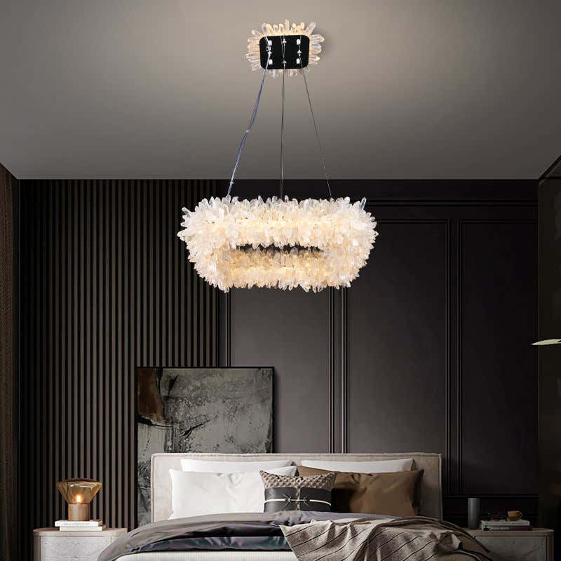 Primary Crystal Square Modern Chandelier  23.6"