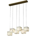 Alabaster Cubic Linear Chandelier