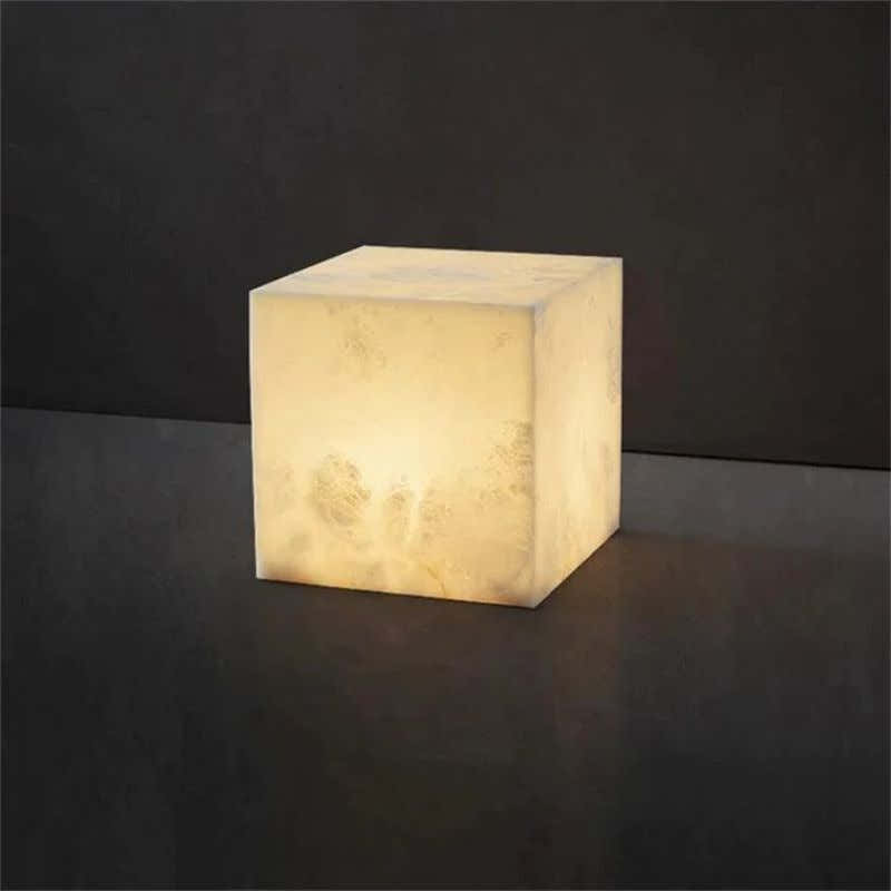 Alabaster Cubic Linear Chandelier