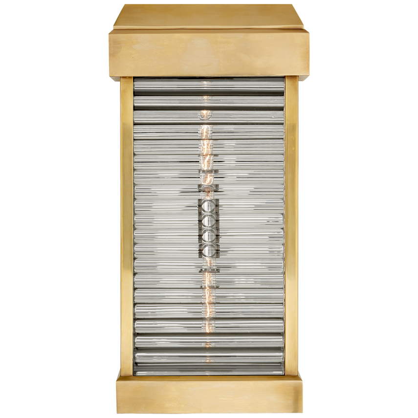 Large Curved Glass Louver Sconce