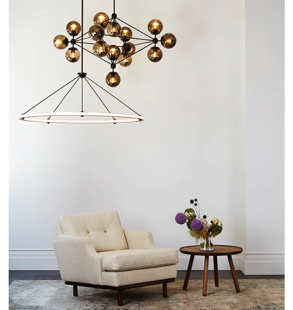 Moodo Chandelier - 4 Sided, 15 Globes