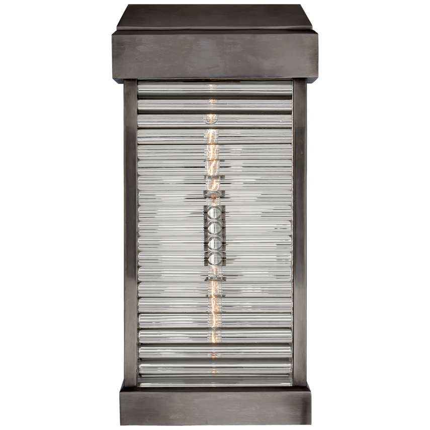 Large Curved Glass Louver Sconce