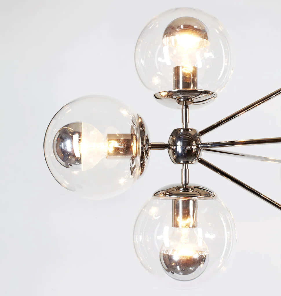 Modo Chandelier 39" - 4 Sided, 15 Globes