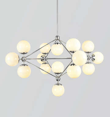 Modo Chandelier 39" - 4 Sided, 15 Globes