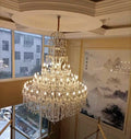 Oversized Luxury Traditional Gold/Chrome Candle Branch Crystal Chandelier